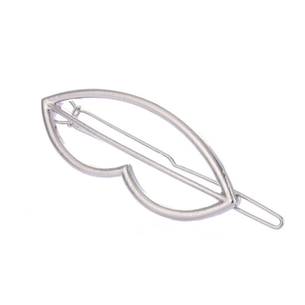 NEW Silver Lip Hair Clip